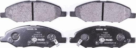 HELLA 8DB 355 014-371 - Brake Pad Set, disc brake autospares.lv