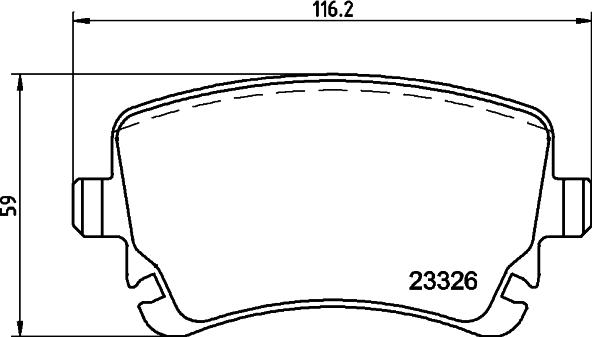 HELLA 8DB 355 015-951 - Brake Pad Set, disc brake autospares.lv