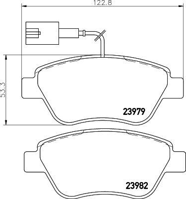 HELLA 8DB 355 015-491 - Brake Pad Set, disc brake autospares.lv