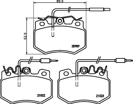 HELLA 8DB 355 015-511 - Brake Pad Set, disc brake autospares.lv