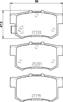 HELLA 8DB 355 015-611 - Brake Pad Set, disc brake autospares.lv