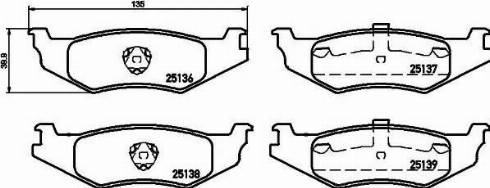 HELLA 8DB 355 015-631 - Brake Pad Set, disc brake autospares.lv