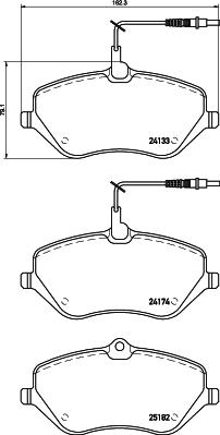 HELLA 8DB 355 015-621 - Brake Pad Set, disc brake autospares.lv