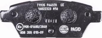 HELLA 8DB 355 015-091 - Brake Pad Set, disc brake autospares.lv