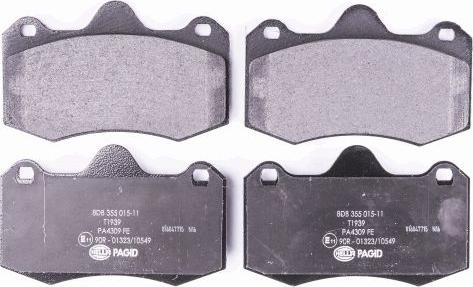 HELLA 8DB 355 015-111 - Brake Pad Set, disc brake autospares.lv