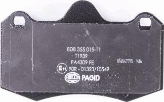 HELLA 8DB 355 015-111 - Brake Pad Set, disc brake autospares.lv