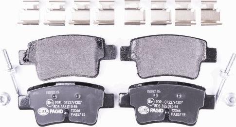 HELLA 8DB 355 015-861 - Brake Pad Set, disc brake autospares.lv