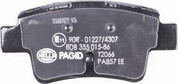 HELLA 8DB 355 015-861 - Brake Pad Set, disc brake autospares.lv