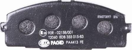 HELLA 8DB 355 015-831 - Brake Pad Set, disc brake autospares.lv