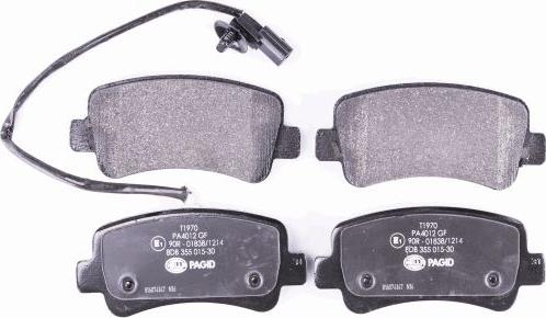 HELLA 8DB 355 015-301 - Brake Pad Set, disc brake autospares.lv