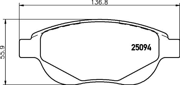 HELLA 8DB 355 015-381 - Brake Pad Set, disc brake autospares.lv