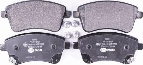 HELLA 8DB 355 015-331 - Brake Pad Set, disc brake autospares.lv