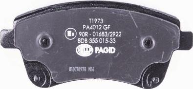 HELLA 8DB 355 015-331 - Brake Pad Set, disc brake autospares.lv