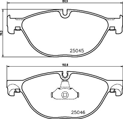 HELLA 8DB 355 015-251 - Brake Pad Set, disc brake autospares.lv