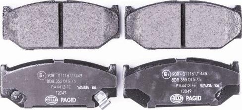 HELLA 8DB 355 015-751 - Brake Pad Set, disc brake autospares.lv