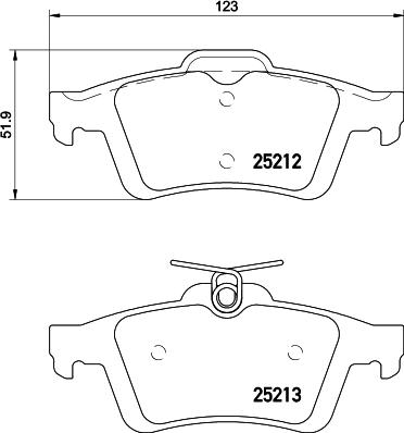 HELLA 8DB 355 015-761 - Brake Pad Set, disc brake autospares.lv