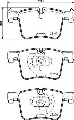 HELLA 8DB 355 015-781 - Brake Pad Set, disc brake autospares.lv