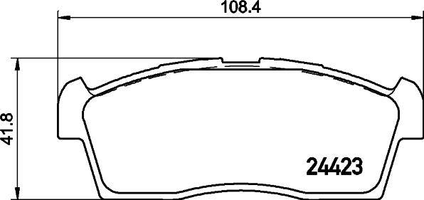 HELLA 8DB 355 015-731 - Brake Pad Set, disc brake autospares.lv