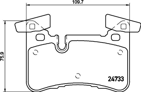 HELLA 8DB 355 015-721 - Brake Pad Set, disc brake autospares.lv