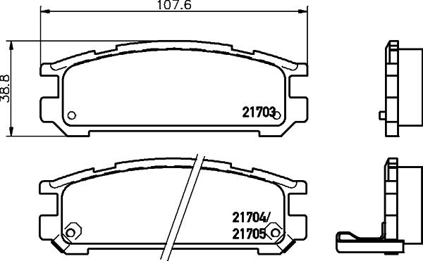 HELLA 8DB 355 016-491 - Brake Pad Set, disc brake autospares.lv