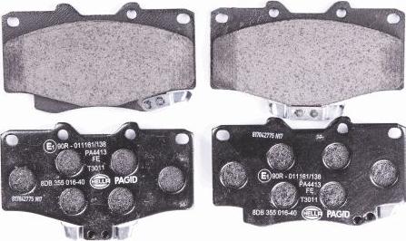 HELLA 8DB 355 016-401 - Brake Pad Set, disc brake autospares.lv