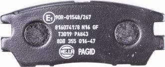 HELLA 8DB 355 016-471 - Brake Pad Set, disc brake autospares.lv