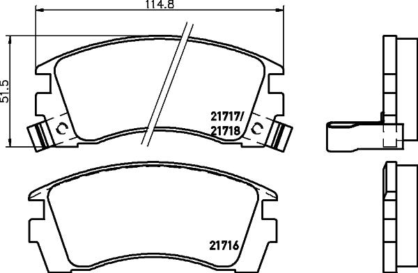 HELLA 8DB 355 016-551 - Brake Pad Set, disc brake autospares.lv