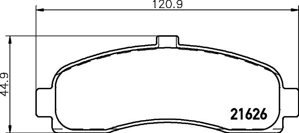 HELLA 8DB 355 016-501 - Brake Pad Set, disc brake autospares.lv