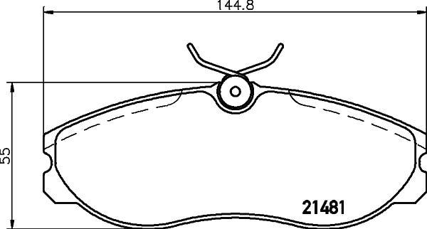 HELLA 8DB 355 016-651 - Brake Pad Set, disc brake autospares.lv