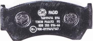 HELLA 8DB 355 016-661 - Brake Pad Set, disc brake autospares.lv