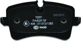 HELLA 8DB 355 016-011 - Brake Pad Set, disc brake autospares.lv