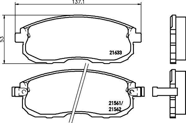 HELLA 8DB 355 016-381 - Brake Pad Set, disc brake autospares.lv