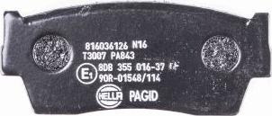 HELLA 8DB 355 016-371 - Brake Pad Set, disc brake autospares.lv