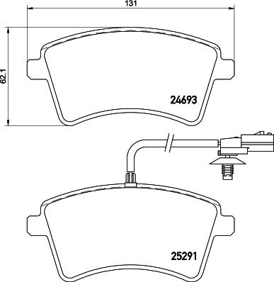 HELLA 8DB 355 016-241 - Brake Pad Set, disc brake autospares.lv