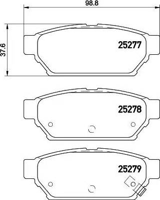 HELLA 8DB 355 016-201 - Brake Pad Set, disc brake autospares.lv