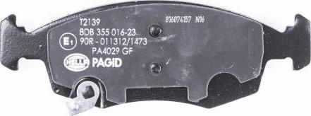 HELLA 8DB 355 016-231 - Brake Pad Set, disc brake autospares.lv