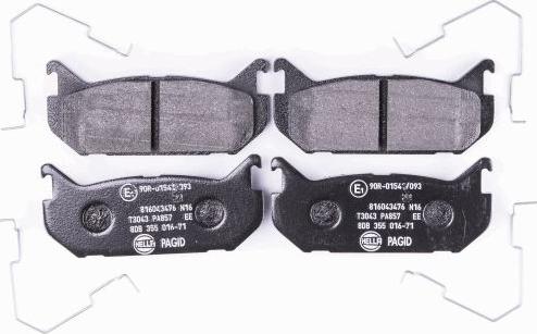 HELLA 8DB 355 016-711 - Brake Pad Set, disc brake autospares.lv