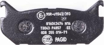 HELLA 8DB 355 016-711 - Brake Pad Set, disc brake autospares.lv