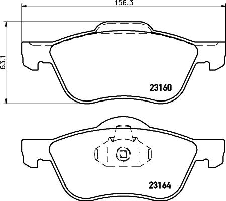 HELLA 8DB 355 010-911 - Brake Pad Set, disc brake autospares.lv