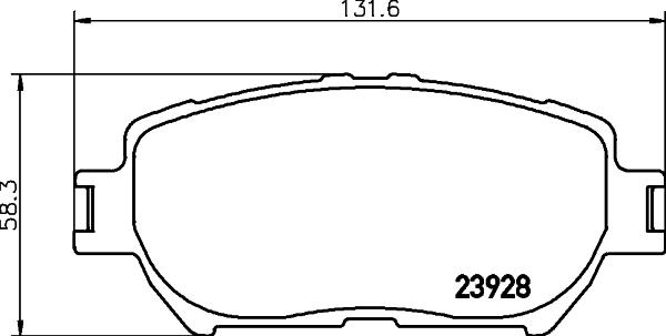 HELLA 8DB 355 010-431 - Brake Pad Set, disc brake autospares.lv