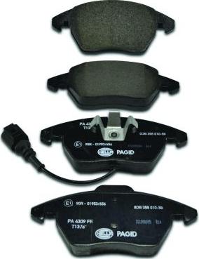 HELLA 8DB 355 010-581 - Brake Pad Set, disc brake autospares.lv