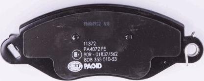 HELLA 8DB 355 010-531 - Brake Pad Set, disc brake autospares.lv