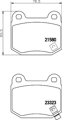 HELLA 8DB 355 010-691 - Brake Pad Set, disc brake autospares.lv