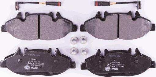 HELLA 8DB 355 010-651 - Brake Pad Set, disc brake autospares.lv