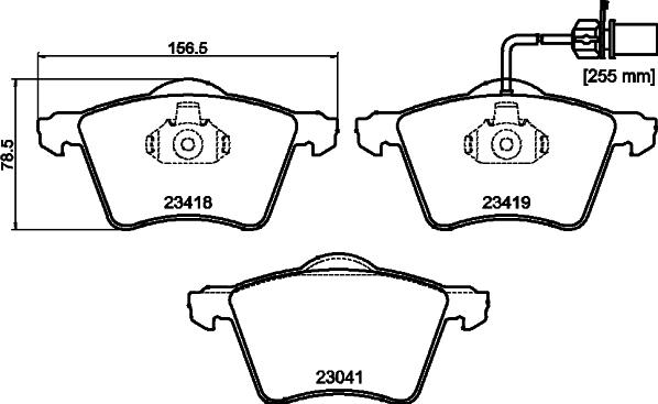 HELLA 8DB 355 010-631 - Brake Pad Set, disc brake autospares.lv