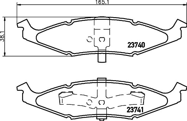 HELLA 8DB 355 010-081 - Brake Pad Set, disc brake autospares.lv