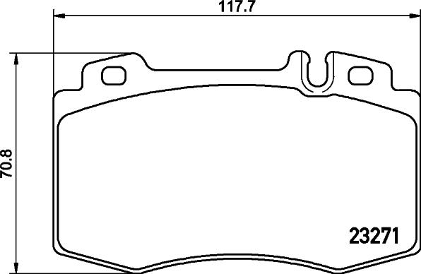 HELLA 8DB 355 010-171 - Brake Pad Set, disc brake autospares.lv