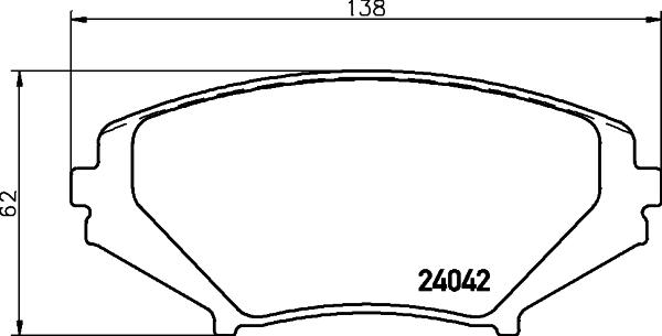 HELLA 8DB 355 010-881 - Brake Pad Set, disc brake autospares.lv