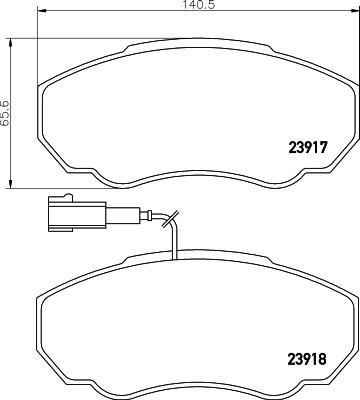 HELLA 8DB 355 010-391 - Brake Pad Set, disc brake autospares.lv