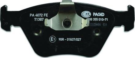 HELLA 8DB 355 010-711 - Brake Pad Set, disc brake autospares.lv